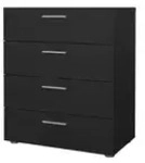 Kommode Pedara , schwarz , Ma&szlig;e (cm): B: 70 H: 82 T: 40.3