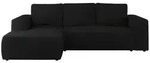 Ecksofa Beige mit Schlaffunktion Trentino , schwarz , Ma&szlig;e (cm): B: 266 H: 89