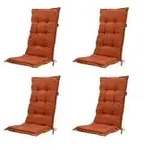 Auflage hoch 4er-Set Basic , orange , Ma&szlig;e (cm): B: 50 H: 6