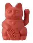 DONKEY Winkekatze , orange , Kunststoff , Ma&szlig;e (cm): B: 4 H: 5 T: 3.5