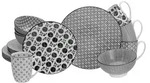 CreaTable Kombiservice New Style , schwarz , Steinzeug/Steingut , Ma&szlig;e (cm):...