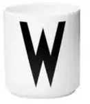 DESIGN LETTERS Buchstabenbecher , wei&szlig; , Porzellan , Ma&szlig;e (cm): H: 8,5 &Oslash;:...