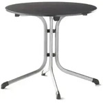 Sieger Klapptisch , grau , Ma&szlig;e (cm): H: 73 &Oslash;: 85