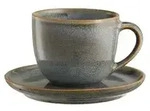 ASA SELECTION Cappuccinotasse mit Unterteller , blau , Ma&szlig;e (cm): H: 7,5 &Oslash;: 9
