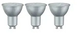 LED 3-er Pack GU10/ 6 5W silber , silber , Ma&szlig;e (cm): H: 5,4 &Oslash;: 5.1