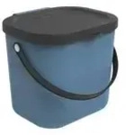 Rotho M&uuml;llsystem Albula , blau , Kunststoff , Ma&szlig;e (cm): B: 23,5 H: 20,8 T:...