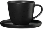 ASA SELECTION Kaffeetasse mit Untertasse Kuro , schwarz , Ma&szlig;e (cm): H: 7,2 &Oslash;: