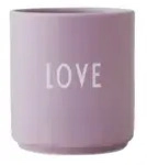 DESIGN LETTERS Becher , lila/violett , Porzellan , Ma&szlig;e (cm): H: 8,5 &Oslash;: 8