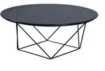 Couchtisch Galinara , schwarz , Ma&szlig;e (cm): H: 36 &Oslash;: 90