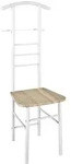 Herrendienerstuhl Herford , wei&szlig; , MDF-Platte,Metall , Ma&szlig;e (cm): B: 46 H: 119 T: