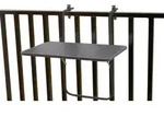 Balkon-H&auml;ngetisch , grau , Ma&szlig;e (cm): B: 40