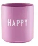 DESIGN LETTERS Becher , lila/violett , Porzellan , Ma&szlig;e (cm): H: 8,5 &Oslash;: 8