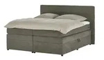 Boxspringbett mit Bettkasten Suffolk , braun , Ma&szlig;e (cm): B: 204 H: 124