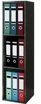 Regal Offas , schwarz , Ma&szlig;e (cm): B: 34 H: 107 T: 29.0