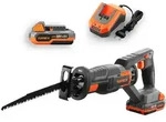 FUXTEC 20V Akku S&auml;bels&auml;ge FX-E1SS20 SET mit 1 x Akku 2Ah, 1 x Ladeger&auml;t 2,4A