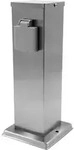 Au&szlig;ensteckdose 2-Fach, IP44, Edelstahl V2A, 127x127x300mm, 3680W/ 16A