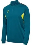 HUMMEL hmlAUTHENTIC HALF ZIP SWEAT blue coral/sulphur spring S