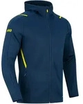Jako Freizeitjacke Challenge mit Kapuze marine meliert/neongelb XXL