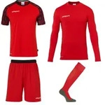 Uhlsport Reaction Goalkeeper Set Rot/schwarz 128