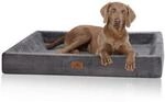 Knuffelwuff orthop&auml;disches Hundebett aus Cord mit Handwebcharakter Santiago...