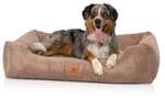 Knuffelwuff Hundebett aus Cord mit Handwebcharakter Olivia braun XL