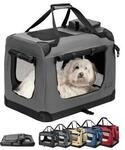 Lionto Hundetransportbox - faltbar - grau M