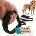 HUND IST K&Ouml;NIG 10m Schleppleine Hund - Schleppleine 10m f&uuml;r Hunde mit gepolsterter