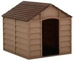VidaXL Hundeh&uuml;tte Braun PP Hundehaus Hundeh&ouml;hle Hundebox 71 cm, 71,5 cm, 68 cm