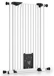 bomi Tierschutzgitter mit Katzenklappe Extrahoch 107 cm - Mira 73-143 cm in Wei&szlig;
