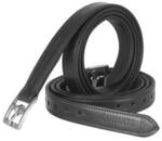 Equinate Leder Steigb&uuml;gelriemen Superior mit Edelstahlschnallen schwarz 1,3 m