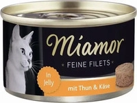 Miamor Feine Filets in Jelly Heller Thunfisch und K&auml;se 24x100 g 2,4 kg, Grundpreis: