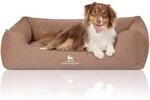 Knuffelwuff Orthop&auml;disches Hundebett Leano aus Velours mit Handwebcharakter