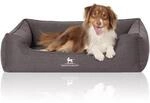 Knuffelwuff Orthop&auml;disches Hundebett Leano aus Velours mit Handwebcharakter...
