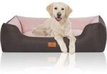 Knuffelwuff Hundebett Luke aus Velours mit feinem Handwebcharakter schwarz/...