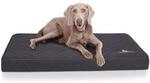 Knuffelwuff Orthop&auml;dische Hundematte Juna aus laser-gestepptem Kunstleder schwarz L