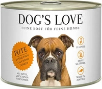 DOG'S LOVE Adult Classic Pute, Apfel, Zucchini und Wallnuss&ouml;l 6x400 g 2,4 kg,