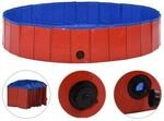 VidaXL Hunde-Pool rot 1,6 m, 30 cm