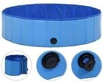 VidaXL Hunde-Pool blau 1,2 m, 30 cm
