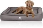 Knuffelwuff Orthop&auml;disches Hundebett aus Laser gestepptem Kunstleder Hampstead...