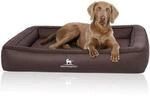 Knuffelwuff Orthop&auml;disches Hundebett aus Laser gestepptem Kunstleder Hampstead...