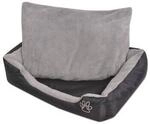 VidaXL Hundebett mit gepolstertem Kissen Schwarz/Grau 38 cm, 38 cm, 17 cm