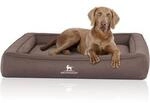 Knuffelwuff Orthop&auml;disches Hundebett aus Velours mit Handwebcharakter Yukon...