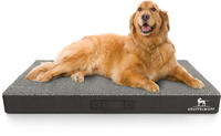 Knuffelwuff orthop&auml;dische Hundematte Ellenie aus Teddymaterial und Velours grau XL