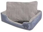 VidaXL Hundebett mit gepolstertem Kissen Grau 58 cm, 58 cm, 19 cm