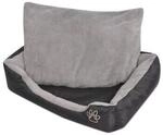 VidaXL Hundebett mit gepolstertem Kissen Schwarz/Grau 48 cm, 48 cm, 18 cm
