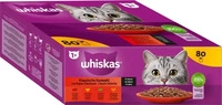 Whiskas Multipack Portionsbeutel 1+ Klassische Auswahl 4 Variet&auml;ten Rind, Huhn,