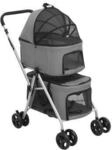 VidaXL Hundewagen 83x48x97cm (L x B x H) grau