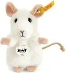 Steiff Pilla Maus 10cm wei&szlig; aufwartend