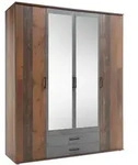 Pol Power Chicago Kleiderschrank Holzwerkstoff Melamin 4 T&uuml;ren 159x197x54 cm