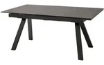 MCA Tobago Ausziehtisch Metall/Keramik 180/260x95 cm - Schwarz Matt